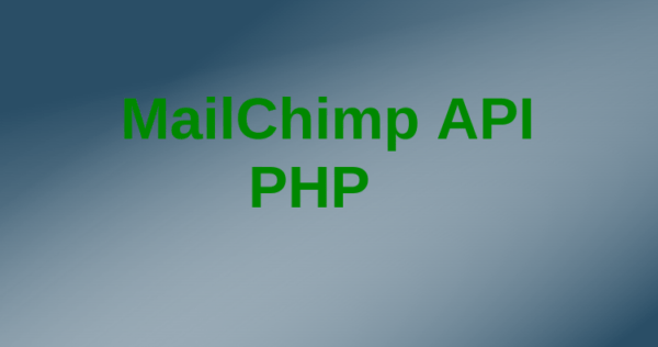 Integrate MailChimp API with PHP